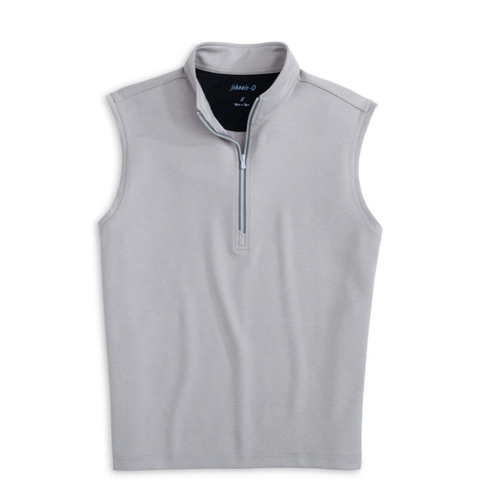 NOT FOR SALE Johnnie-O Performance XL Gray Quarter Zip Golf Vest Sleeveless